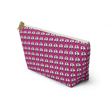Load image into Gallery viewer, Pink Moe Accessory Pouch w T-bottom