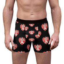 Load image into Gallery viewer, Valentine Black Men's Boxer Briefs