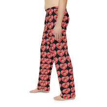 Load image into Gallery viewer, Valentine Black Men's Pajama Pants