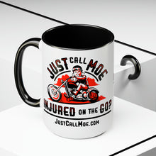 Load image into Gallery viewer, Motorcycle Moe Two-Tone Coffee Mugs, 15oz
