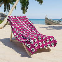 Pink Moe Beach Towel