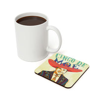 Cinco De Moe Cork Back Coaster