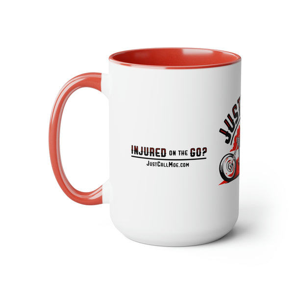 Motorcycle Moe Two-Tone Coffee Mugs, 15oz