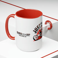 Motorcycle Moe Two-Tone Coffee Mugs, 15oz