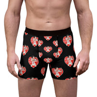Valentine Black Men's Boxer Briefs