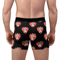 Valentine Black Men's Boxer Briefs