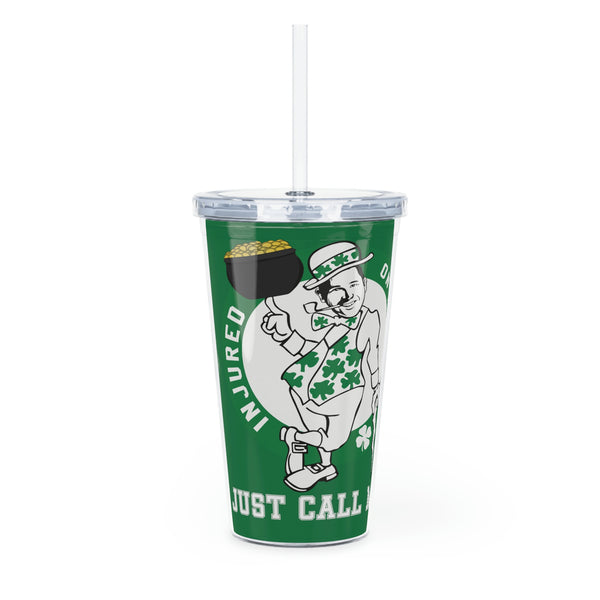 St. Patty's Day Plastic Tumbler with Straw