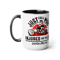 Motorcycle Moe Two-Tone Coffee Mugs, 15oz